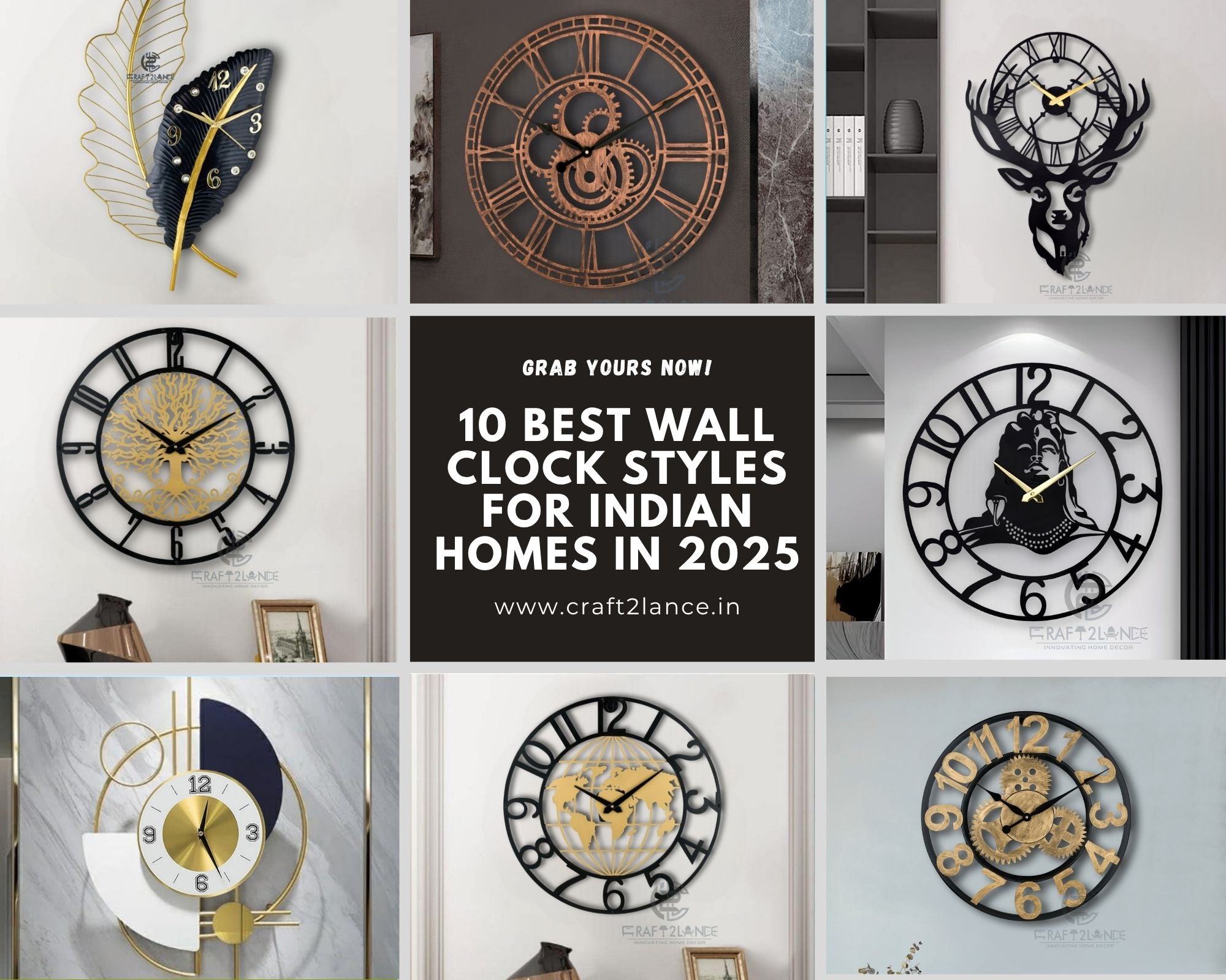 10 Best Wall Clock Styles for Indian Homes in 2025
