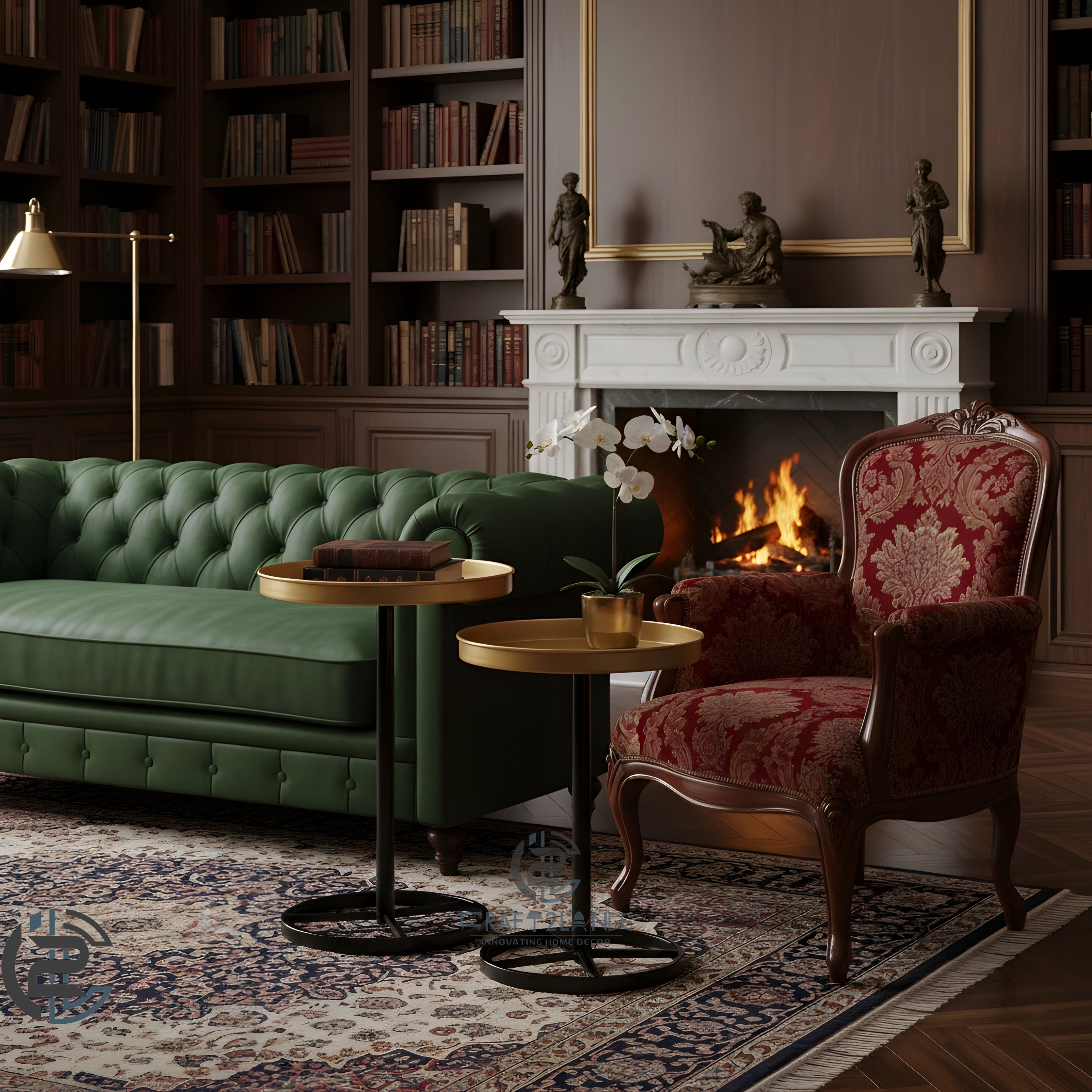 Premium Metal Side Table Set - Gold & Black Sleek Nesting Tables | Craft2lance