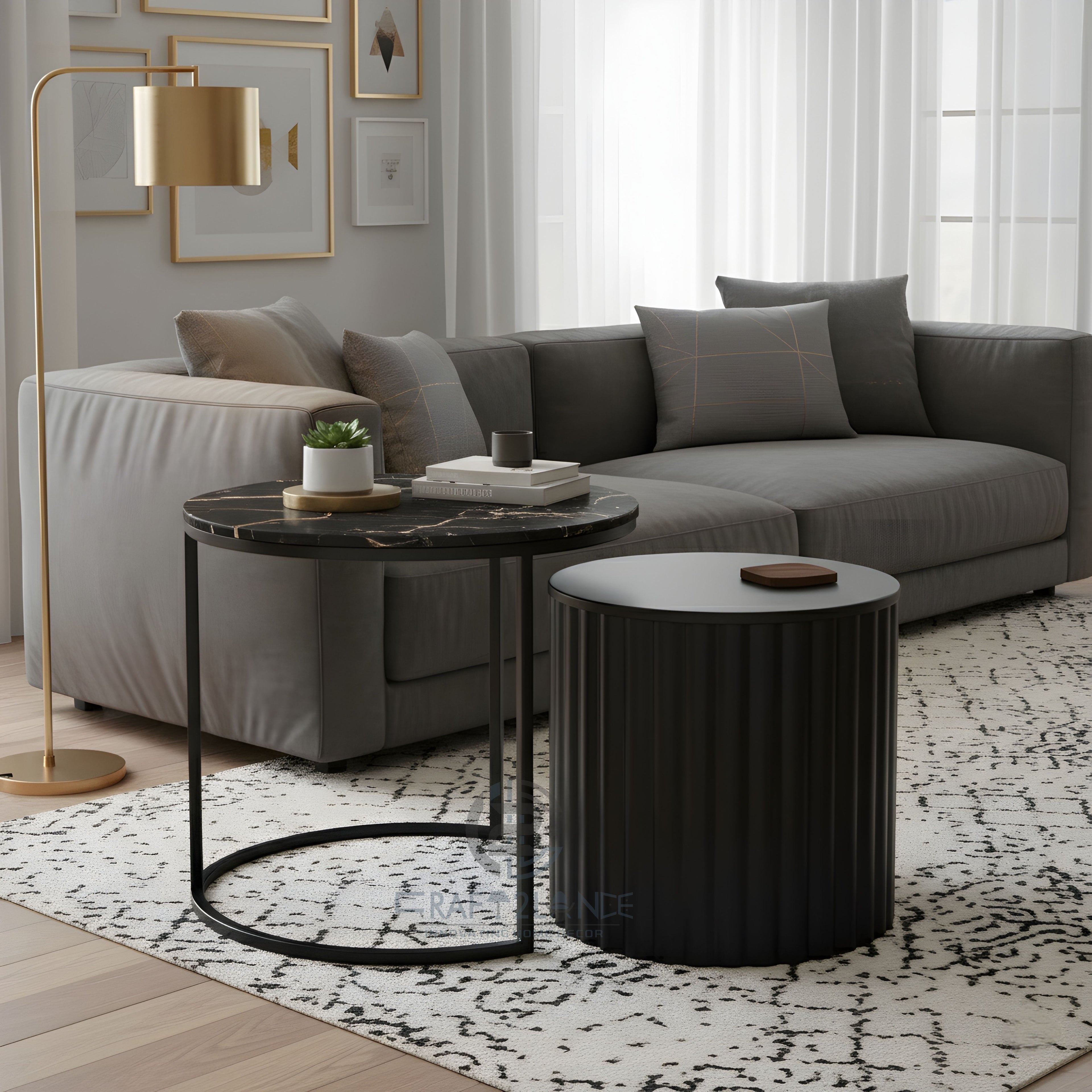 Noir Nesting Table Set (Black)