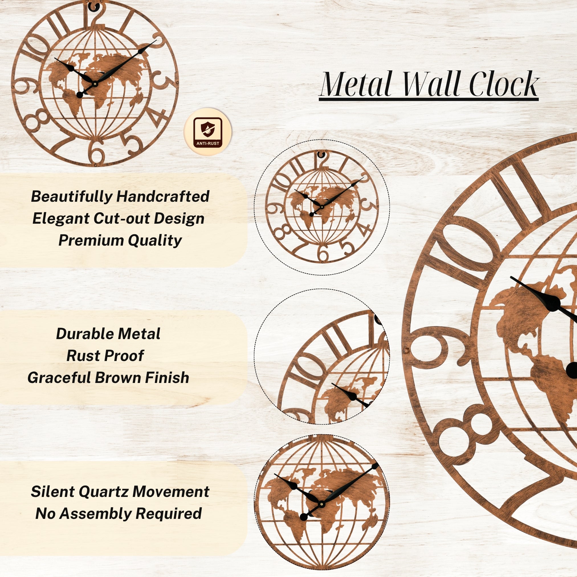 World Explorer Wall Clock Perfect Blend of Art and Functionality