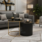 Noir Nesting Table Set (Gold & Black)