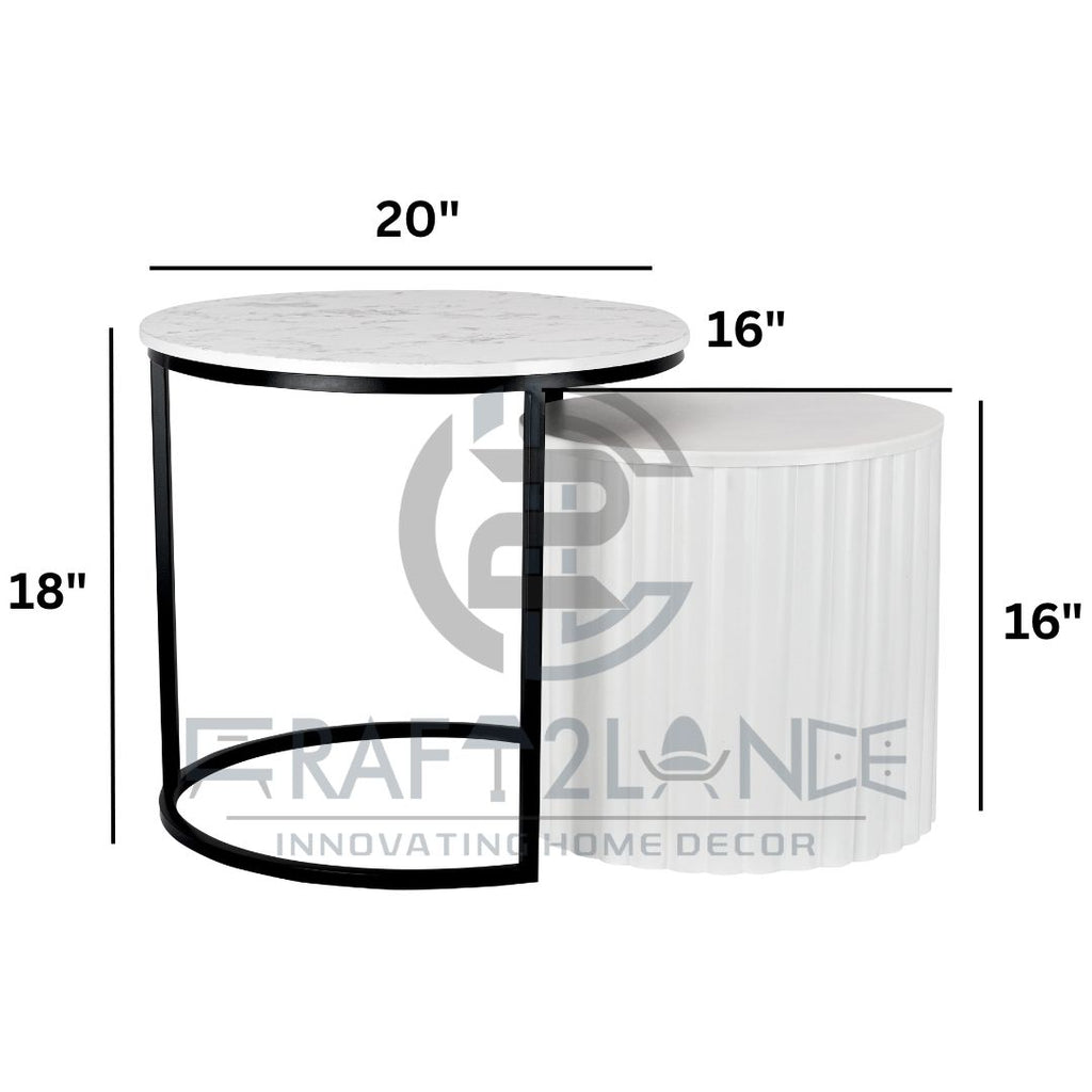 Noir Nesting Table Set (Black & White)