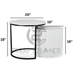 Noir Nesting Table Set (Black & White)