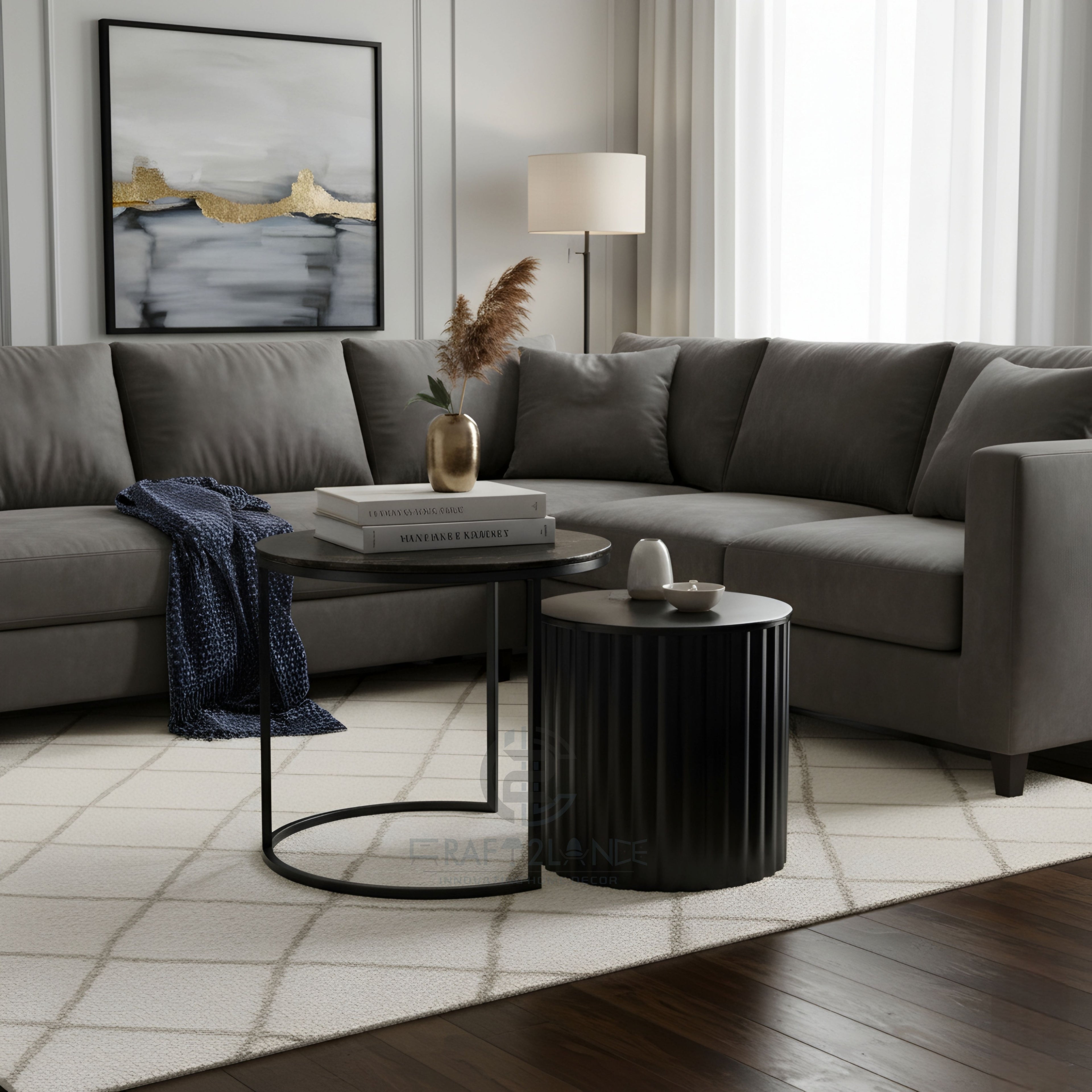 Noir Nesting Table Set (Black)