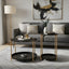 Opulent Metal Nesting Tables Set (Gold)