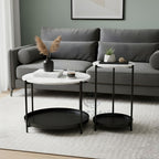 Opulent Metal Nesting Tables Set (Black)