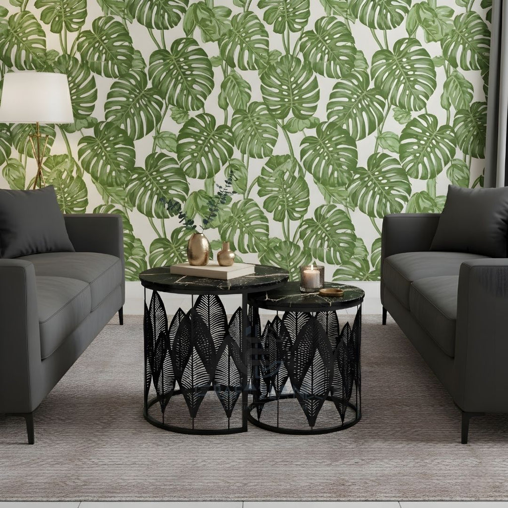 Luxe Botanical Nesting Tables(Black) | Craft2lance