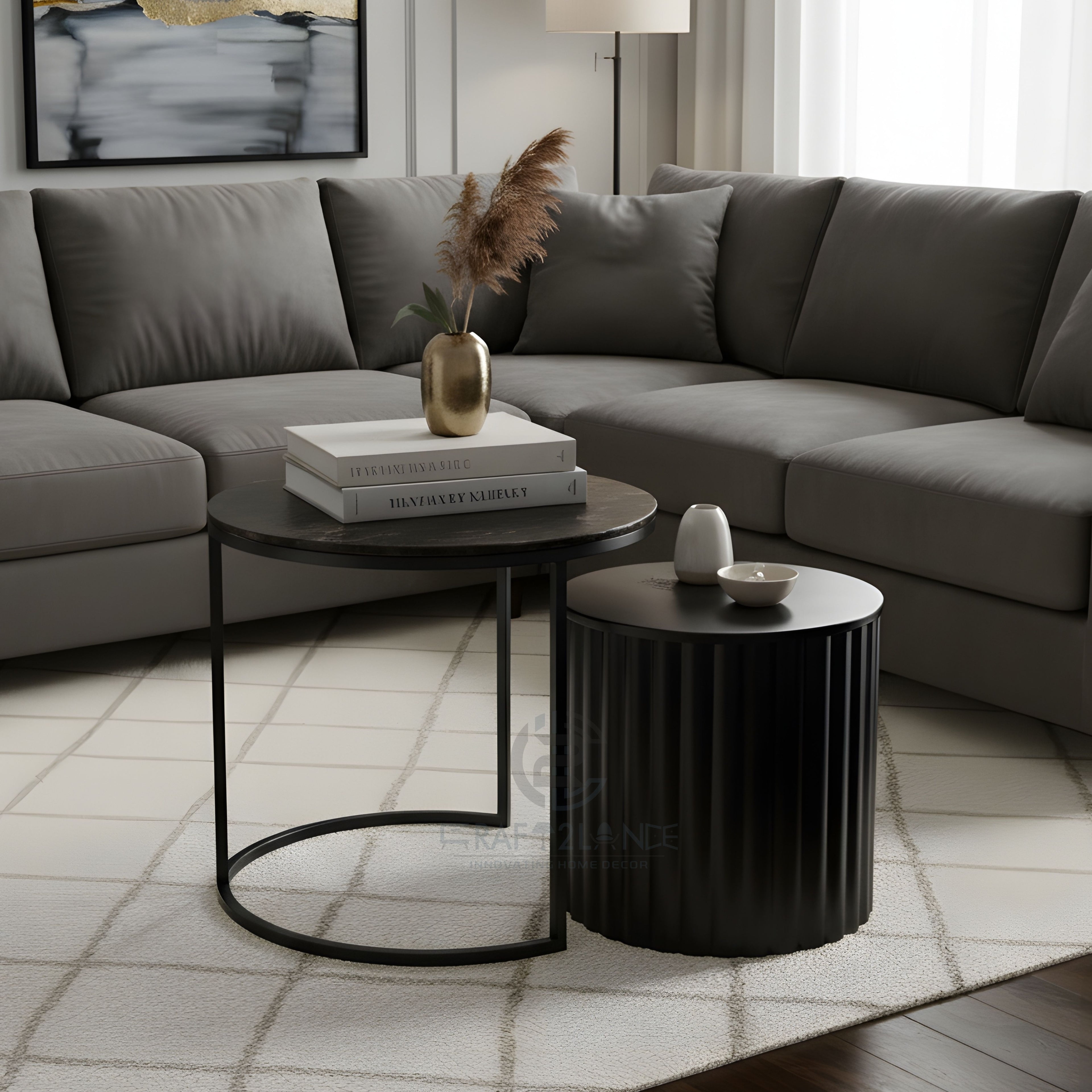 Noir Nesting Table Set (Black)