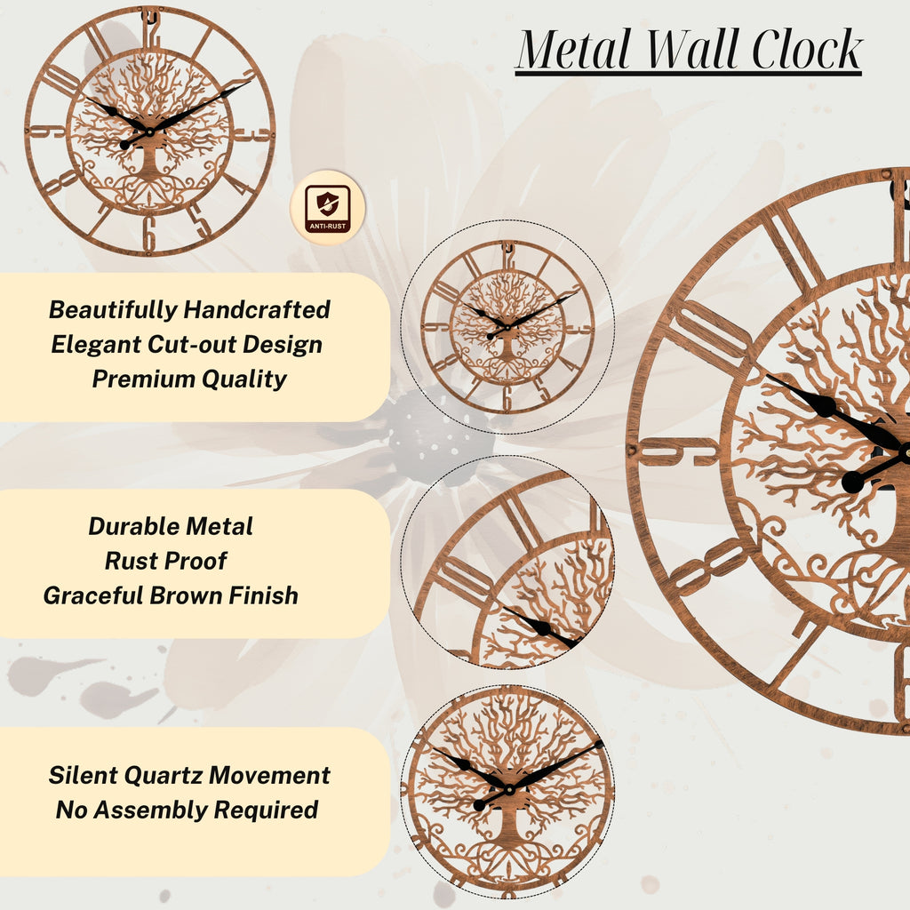 Tree of Life Wall Clock A Perfect Blend of Nature and Timeless Design