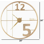 Charismatic Gold Metal Wall Clock