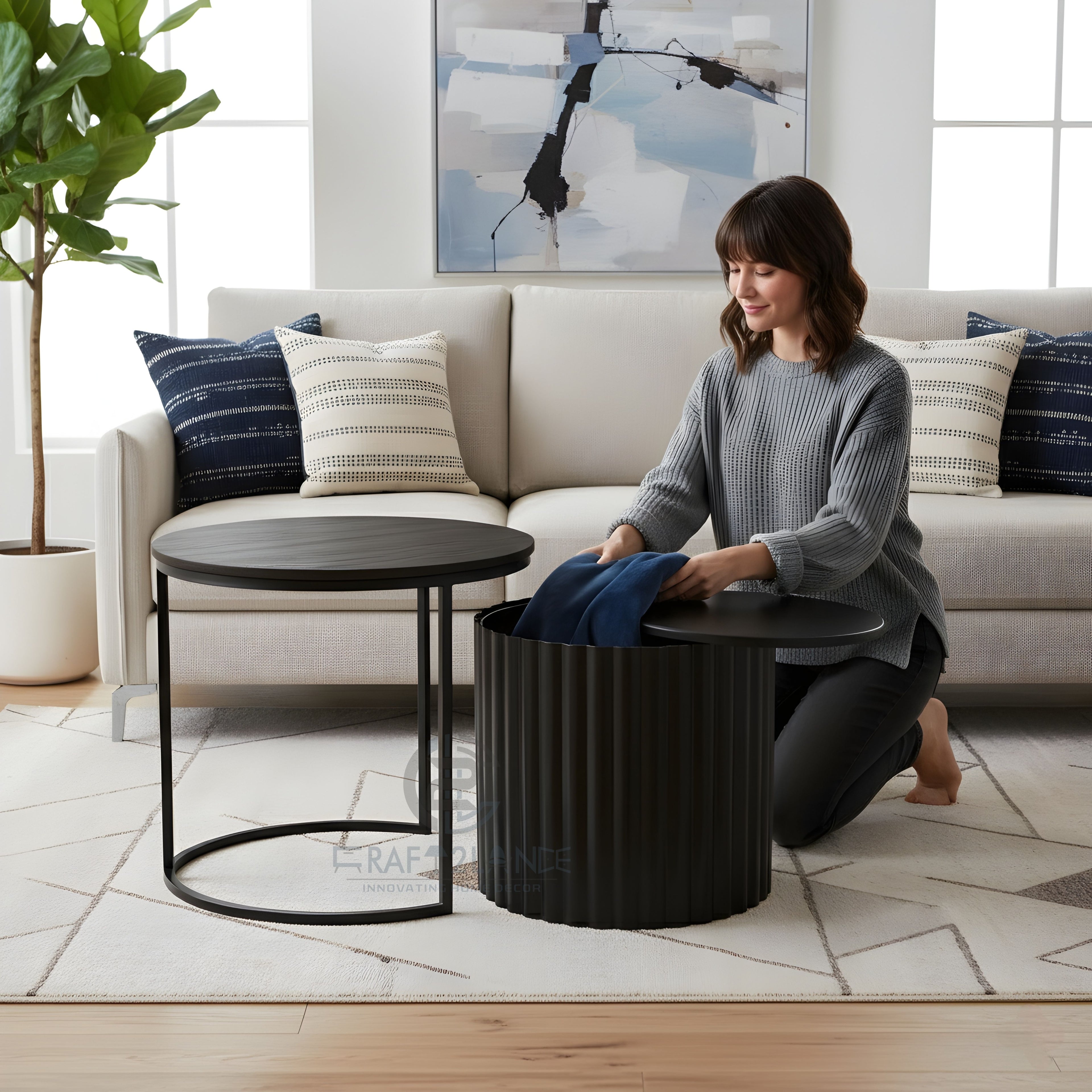 Noir Nesting Table Set (Black)