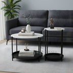 Opulent Metal Nesting Tables Set (Black)