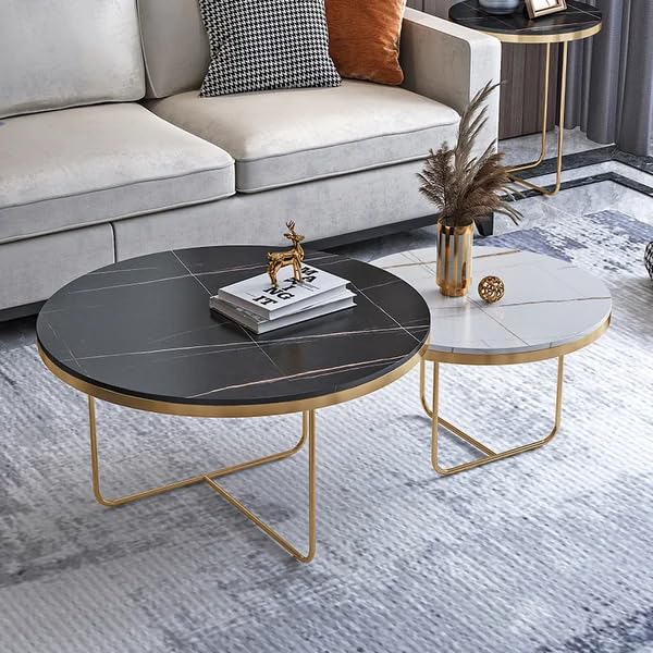 Luxe Duo - Gold Frame Nesting Coffee Tables | Craft2lance