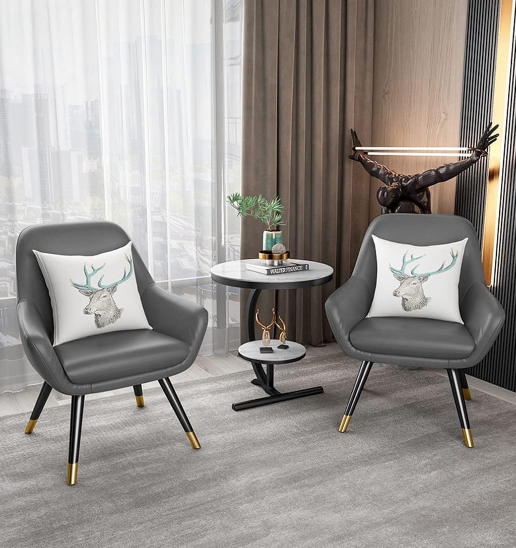 2-Tier Round Side Table with Curved Black Frame - Glossy Black Top