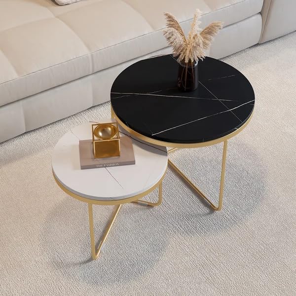 Luxe Duo - Gold Frame Nesting Coffee Tables | Craft2lance