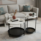 Opulent Metal Nesting Tables Set (Black)