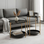 Opulent Metal Nesting Tables Set (Gold)