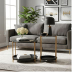 Opulent Metal Nesting Tables Set (Gold)