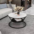 Pandora Nesting Coffee Table Set - Black Metal Frame | Craft2lance