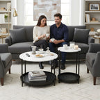 Opulent Metal Nesting Tables Set (Black)