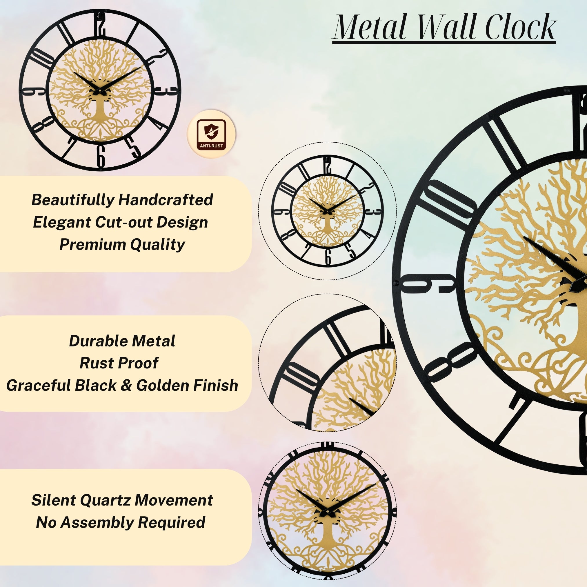 Tree of Life Decorative Wall Clock Inspired by Nature and Timeless Beauty
