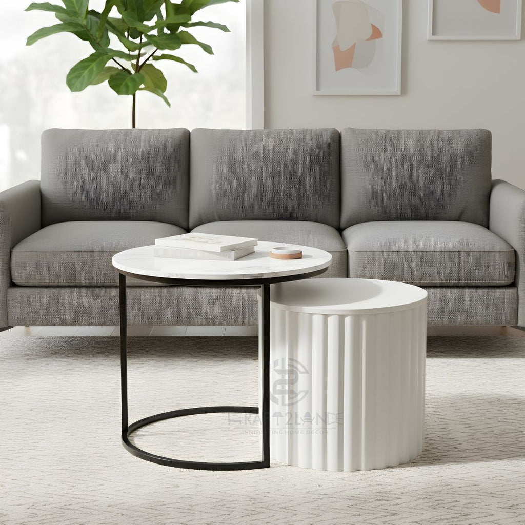 Noir Nesting Table Set (Black & White)