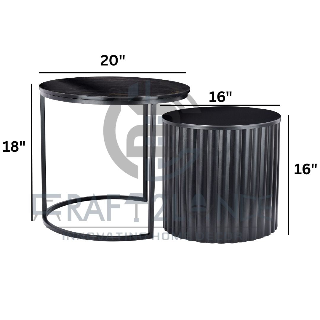 Noir Nesting Table Set (Black)