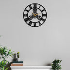 Industrial Gear Roman Wall Clock
