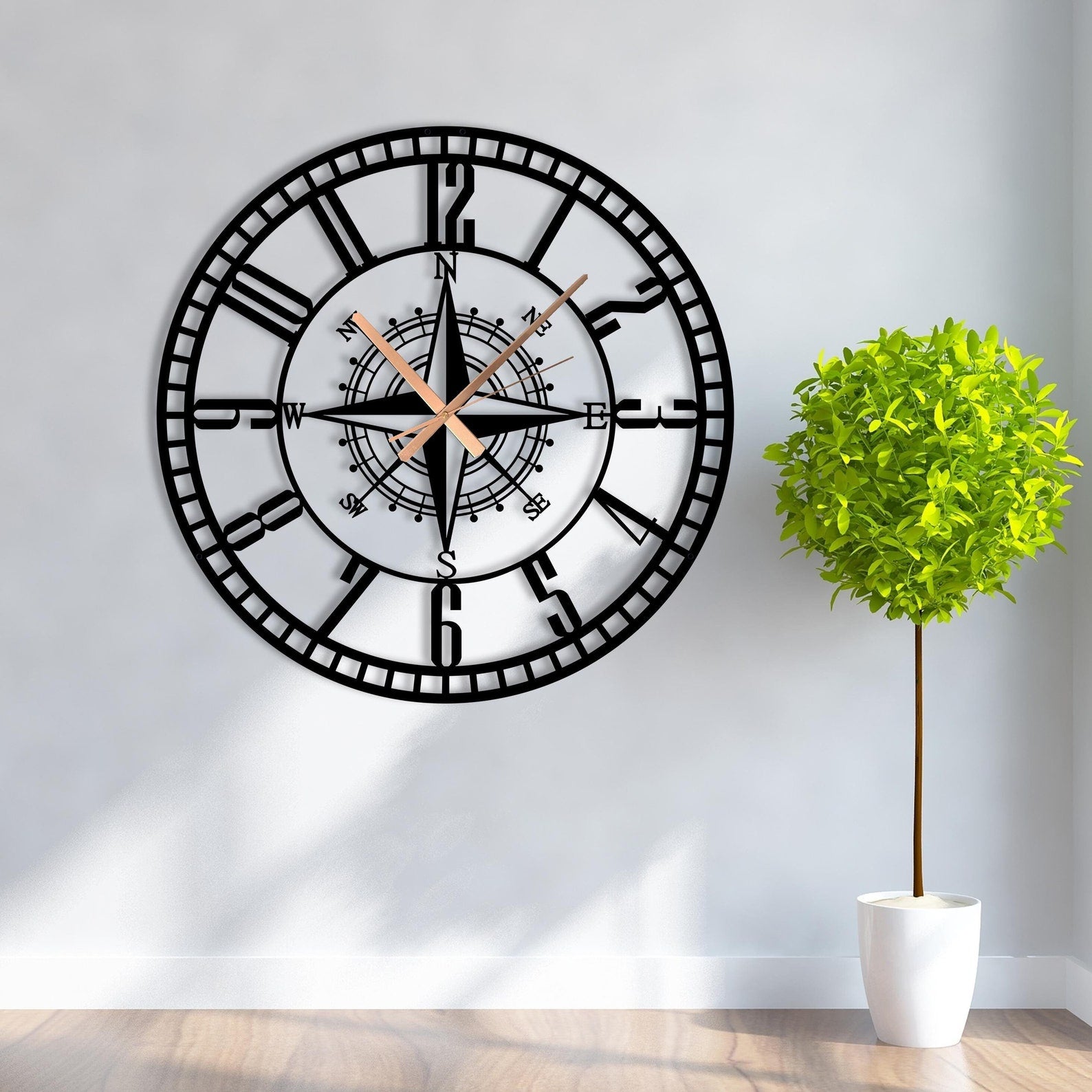 Midnight Compass Wall Clock