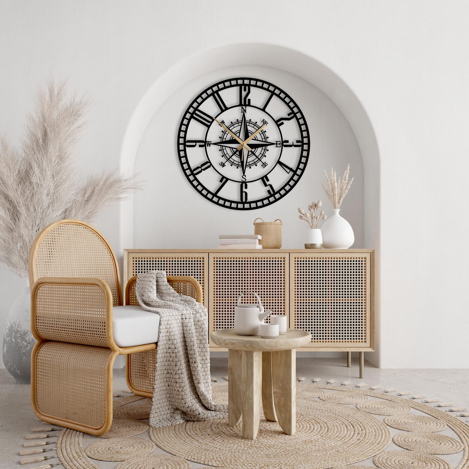 Midnight Compass Wall Clock