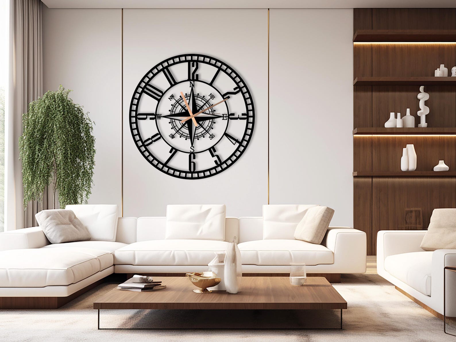 Midnight Compass Wall Clock