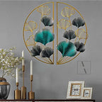 Gingko Leaves Double D Framed Set Of 2 Wall Art