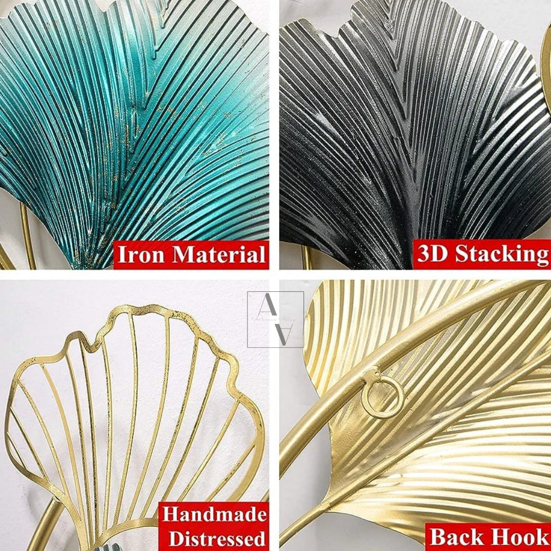 Gingko Leaves Double D Framed Set Of 2 Wall Art