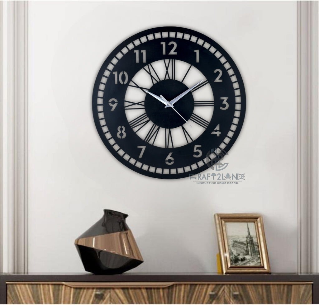 Timeless Edge Dual Dial Wall Clock