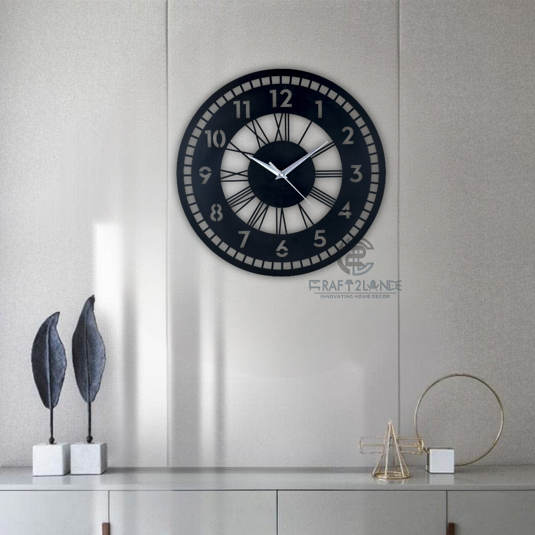 Timeless Edge Dual Dial Wall Clock
