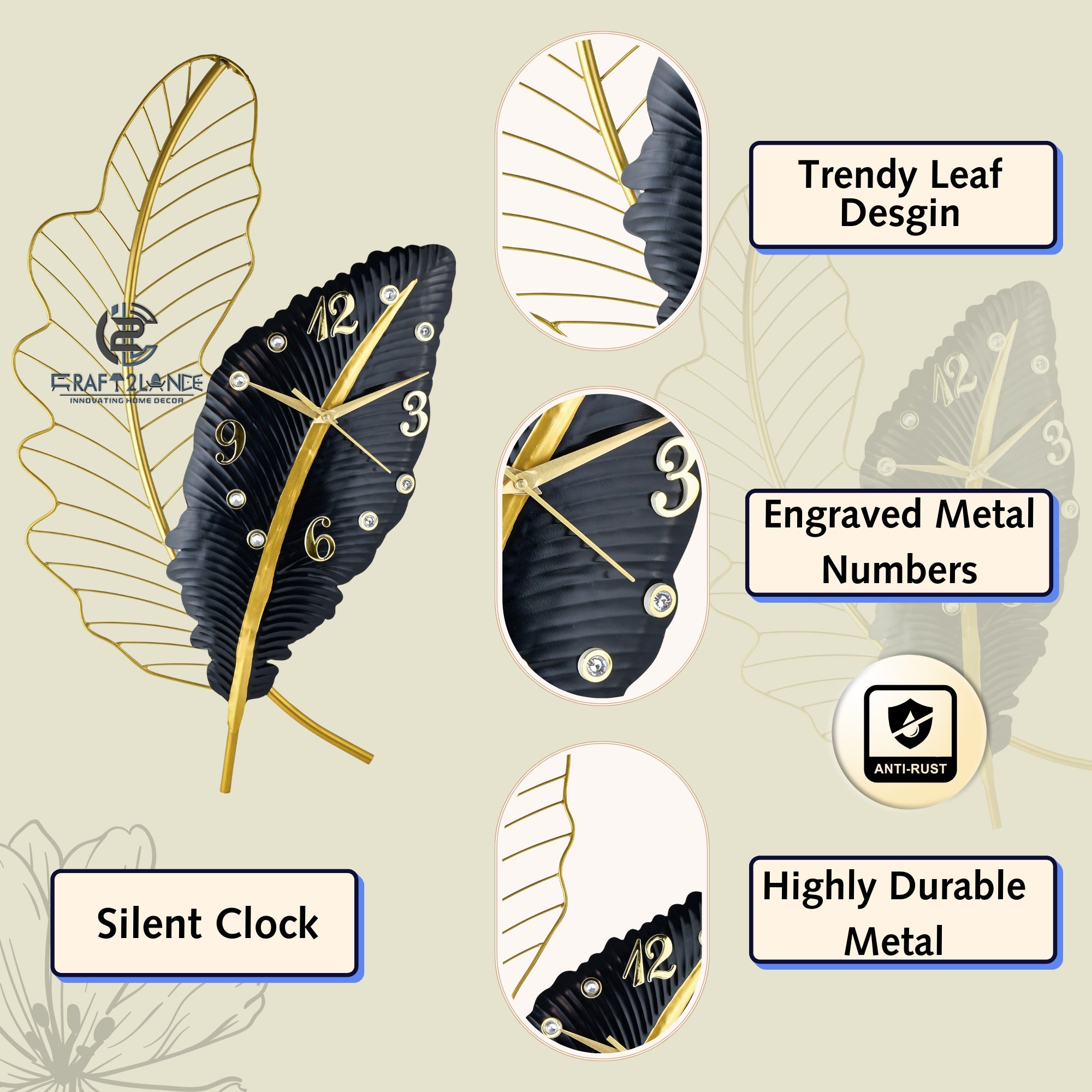 Feather Harmony Wall Clock