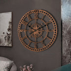 Rustic Compass Wall Clock