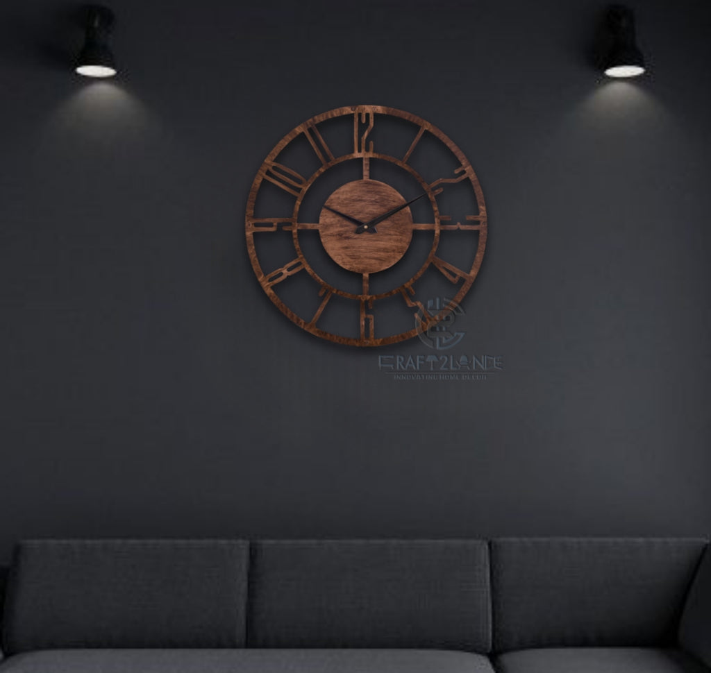 Rustic Oak Wall Clock