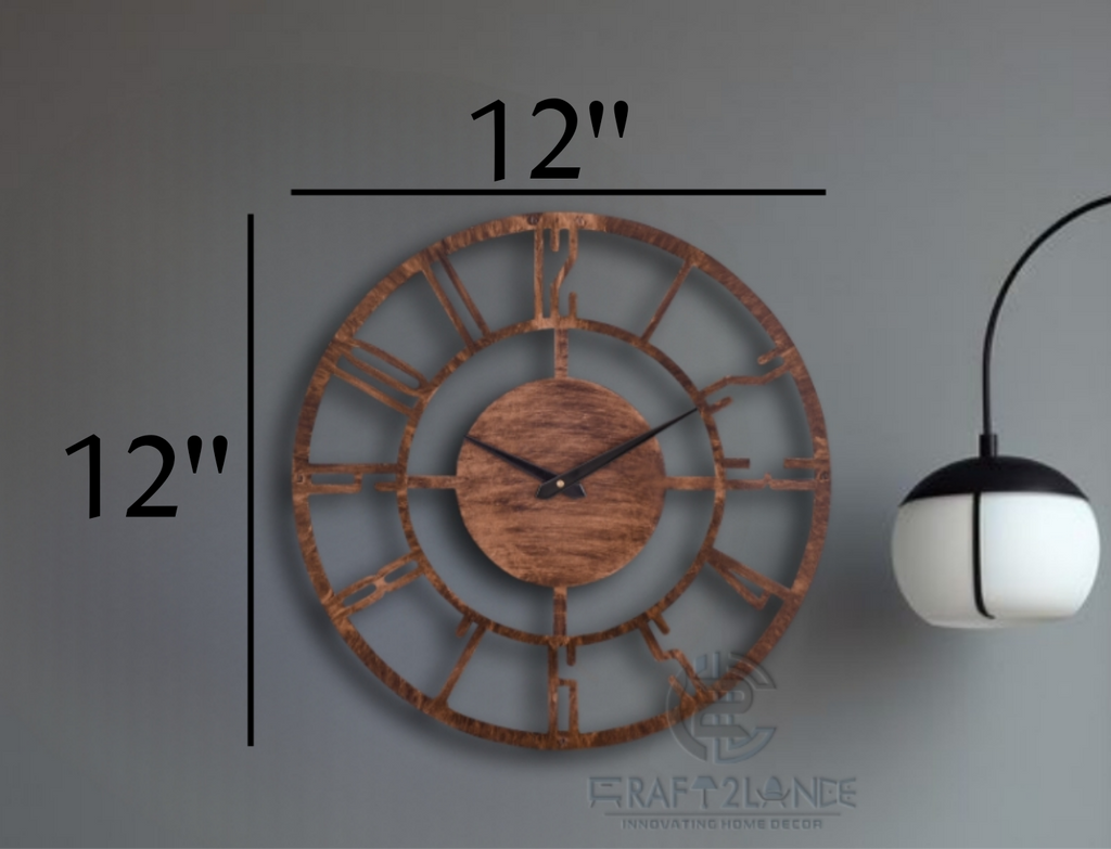 Rustic Oak Wall Clock