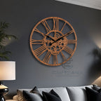 Rustic Charm Meets Modern Mechanics Wall Clock