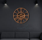 Rustic Charm Meets Modern Mechanics Wall Clock