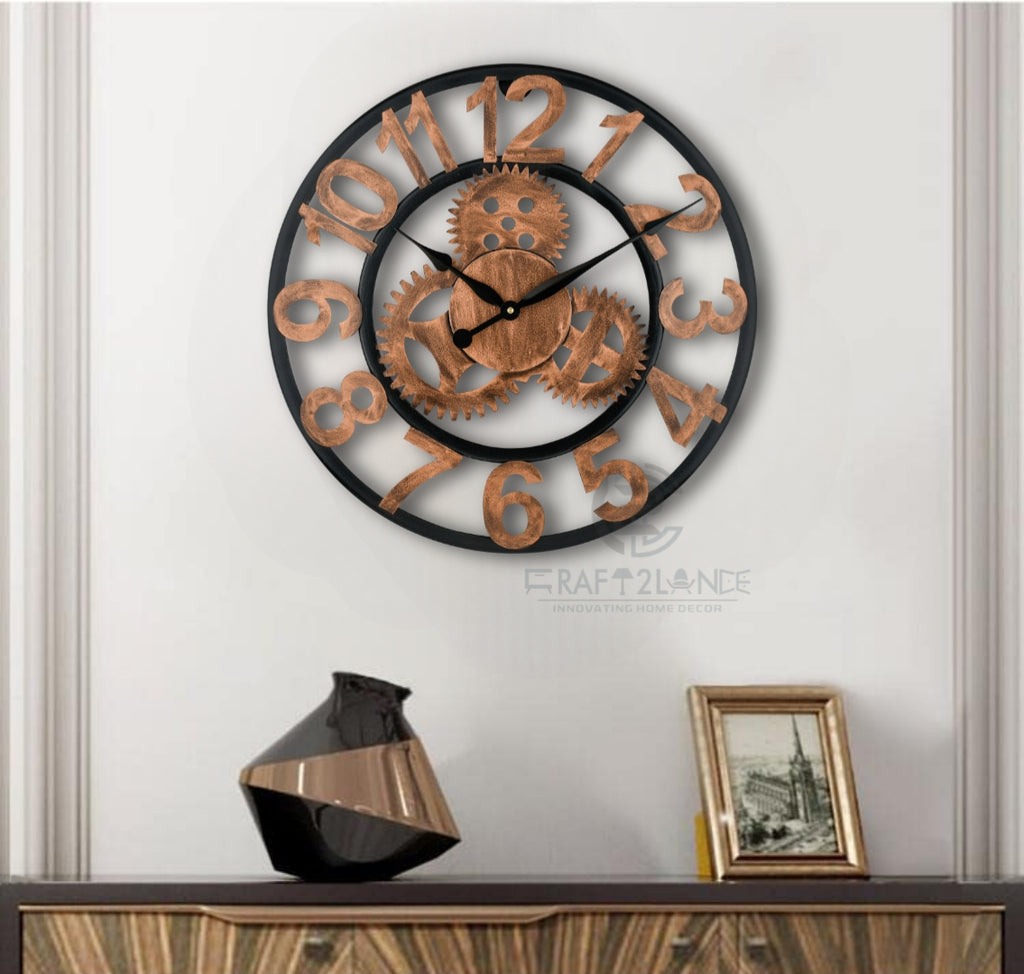 Industrial Gear Wall Clock A Bold Fusion of Style and Function