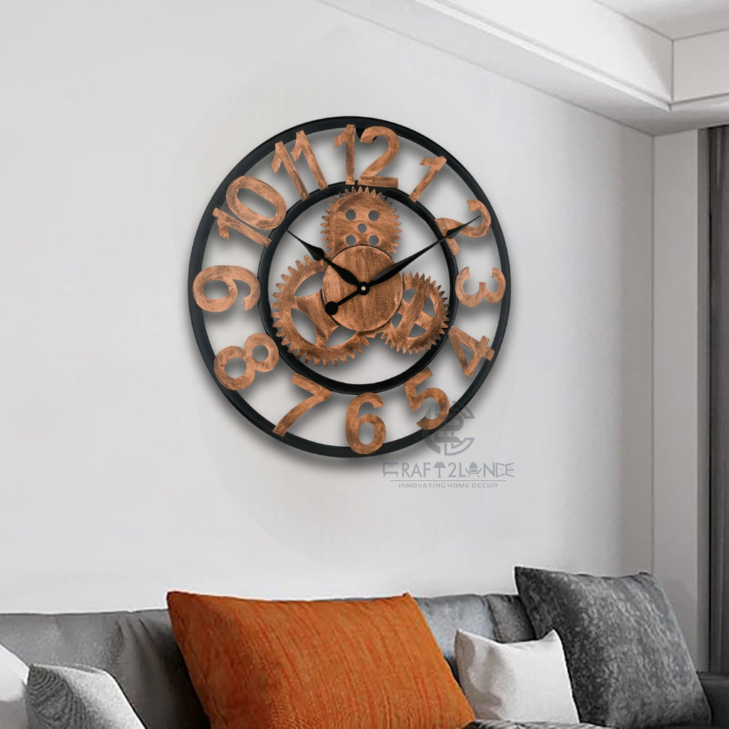 Industrial Gear Wall Clock A Bold Fusion of Style and Function