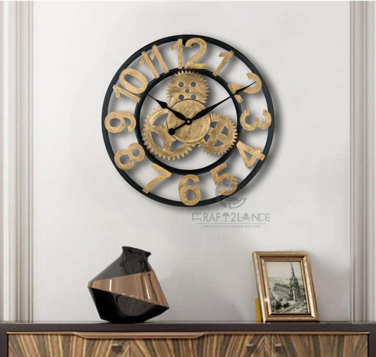 Luxury Gearwork Wall Clock Timeless Beauty with an Industrial Edge