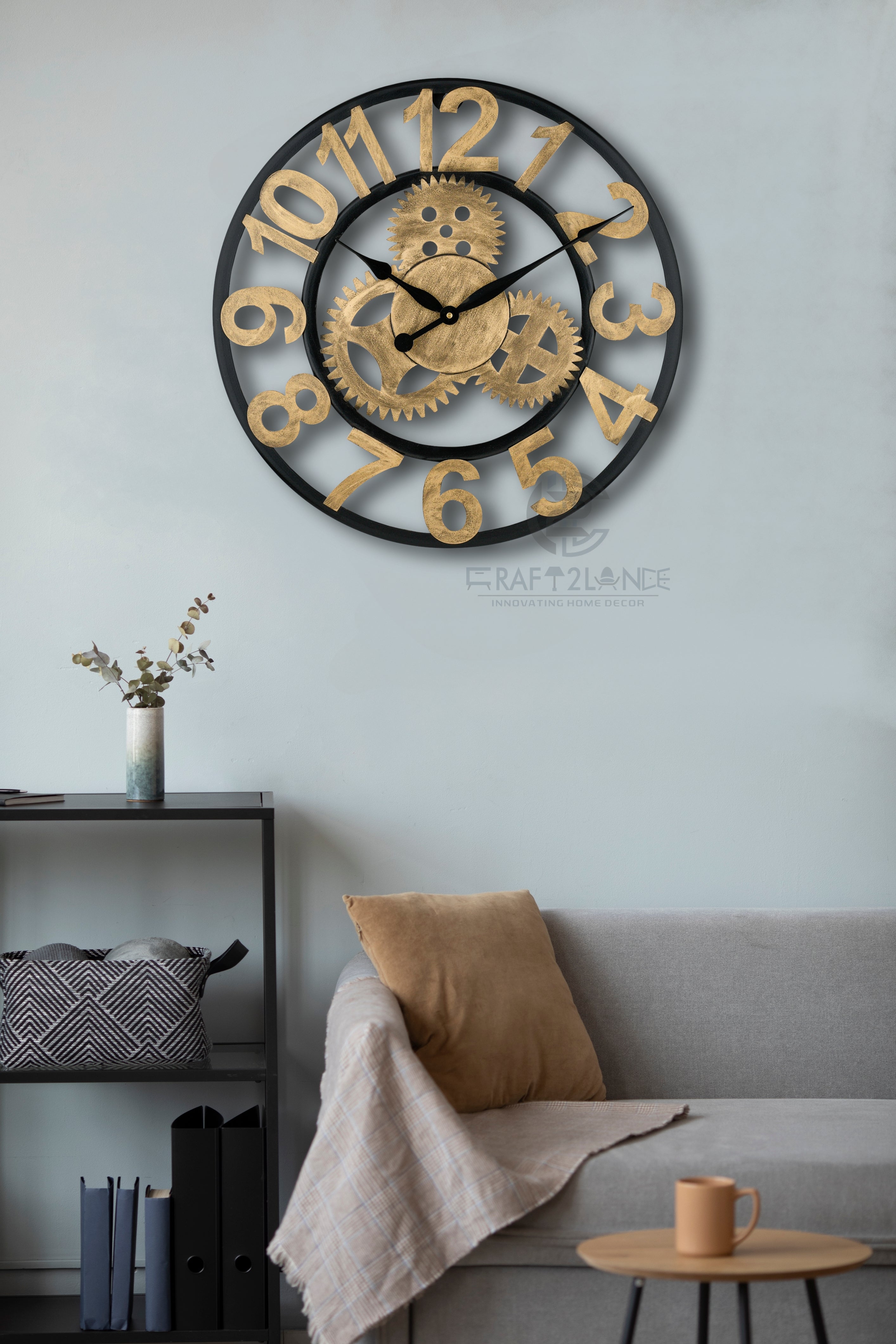 Luxury Gearwork Wall Clock Timeless Beauty with an Industrial Edge