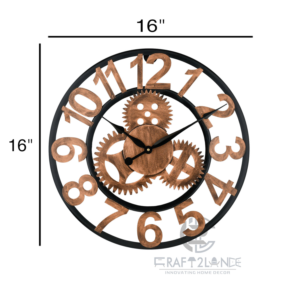 Industrial Gear Wall Clock A Bold Fusion of Style and Function