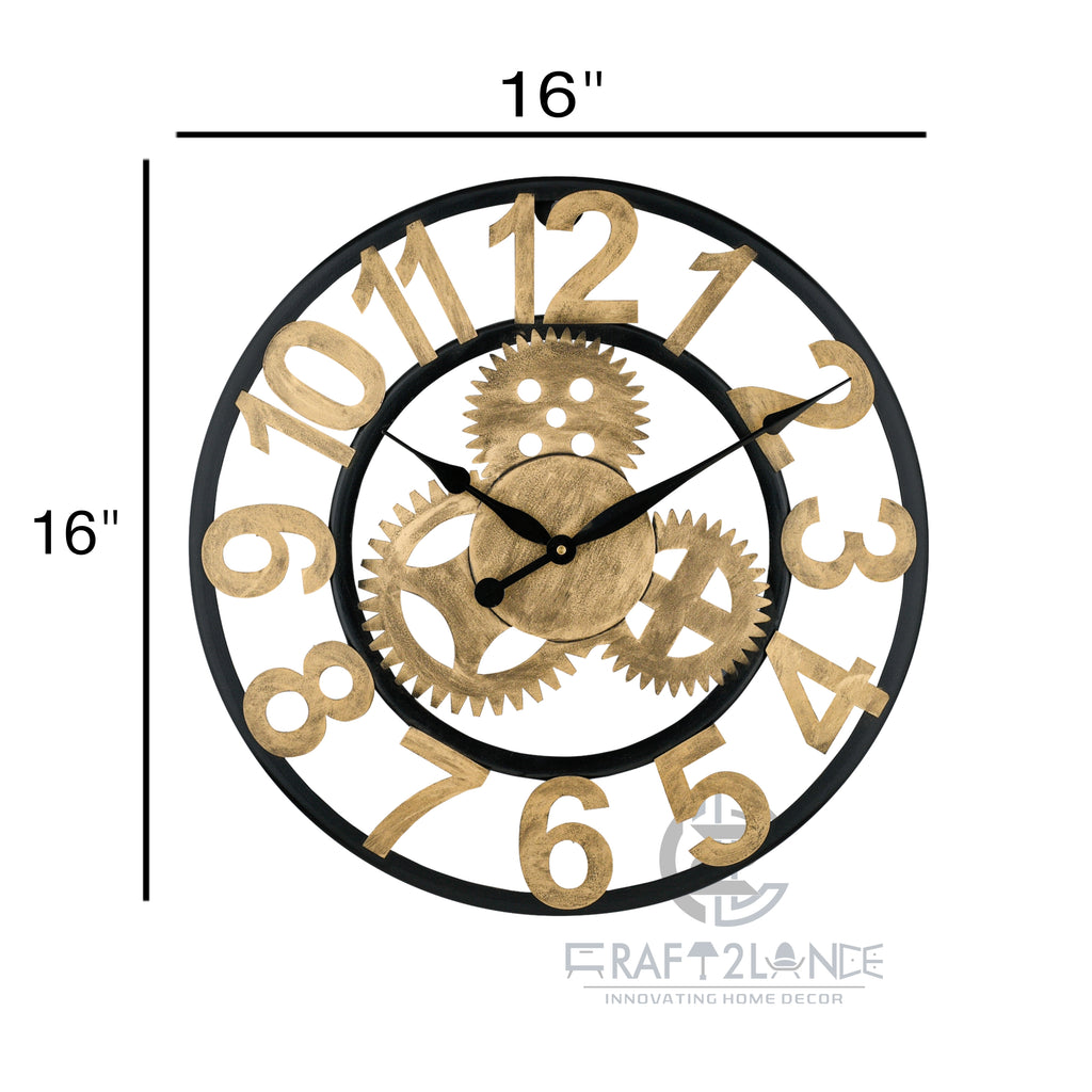 Luxury Gearwork Wall Clock Timeless Beauty with an Industrial Edge