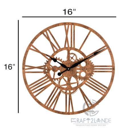 Rustic Charm Meets Modern Mechanics Wall Clock
