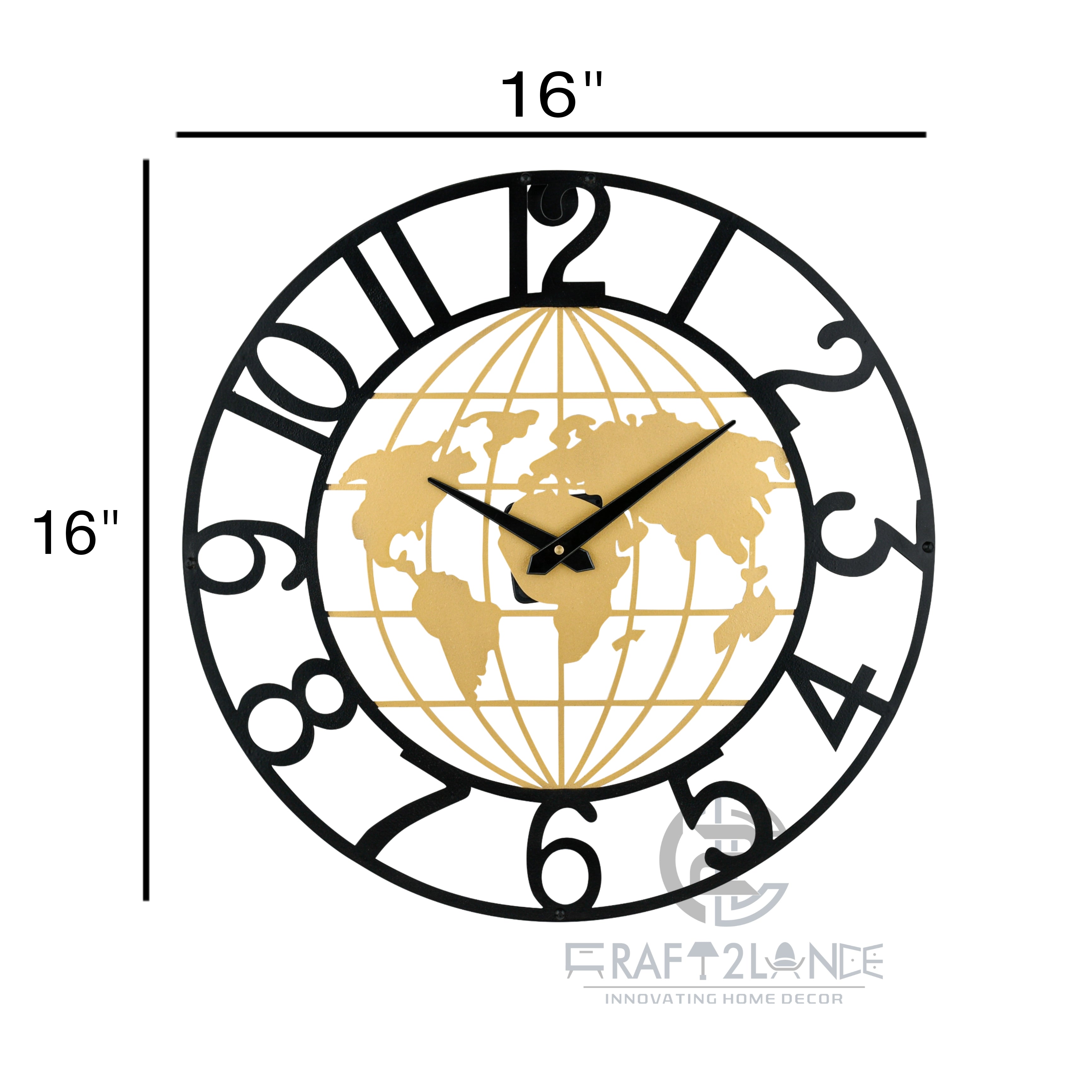Golden Globe Wall Clock A Timeless Statement for Contemporary Interiors