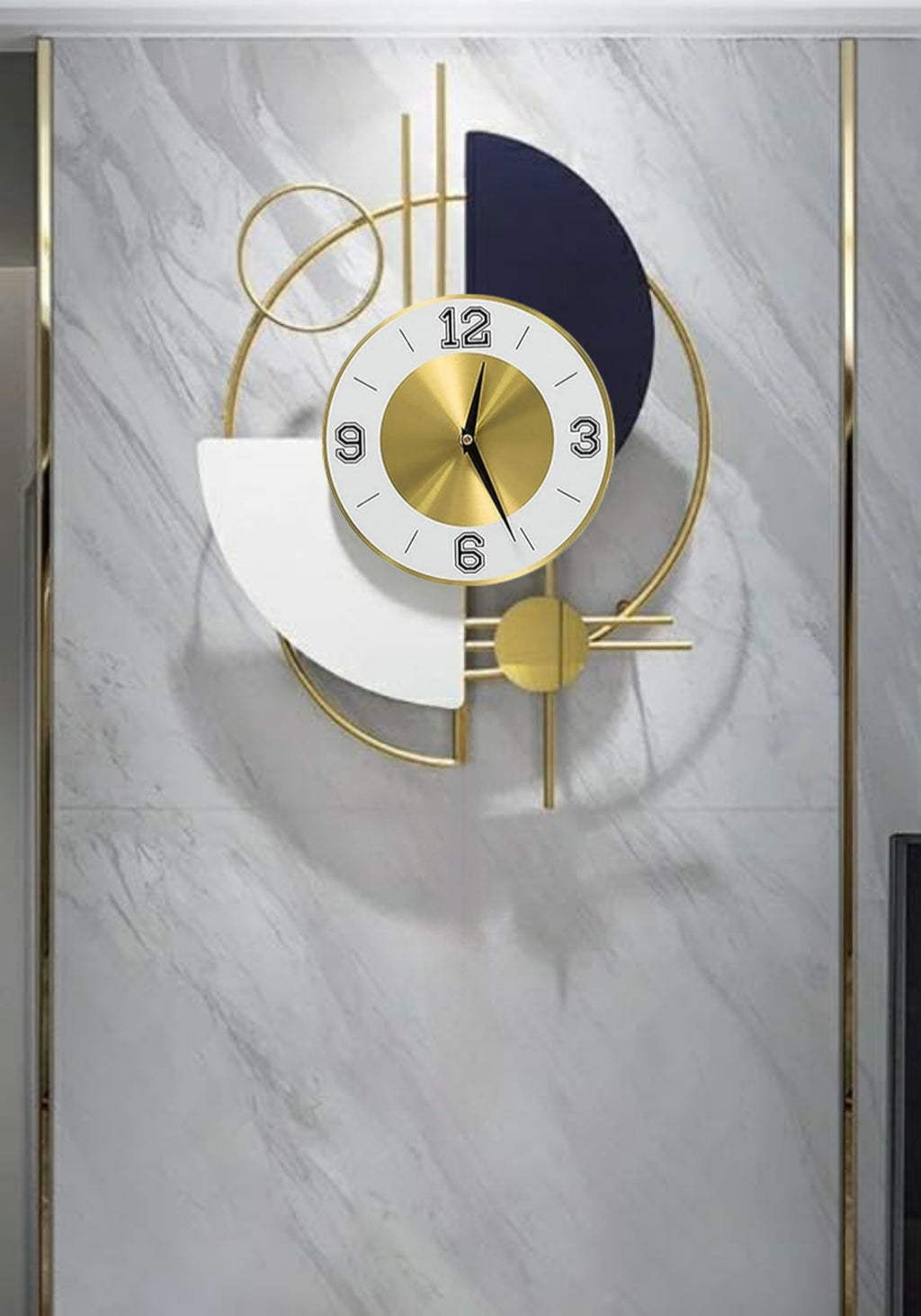 Crescent Arc Metal Wall Clock